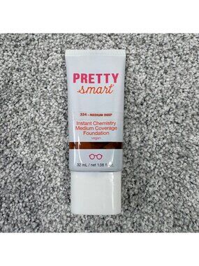 Pretty Smart Medium Coverage Foundation 334 Medium Deep Vegan 1.08 fl New